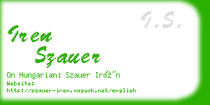 iren szauer business card